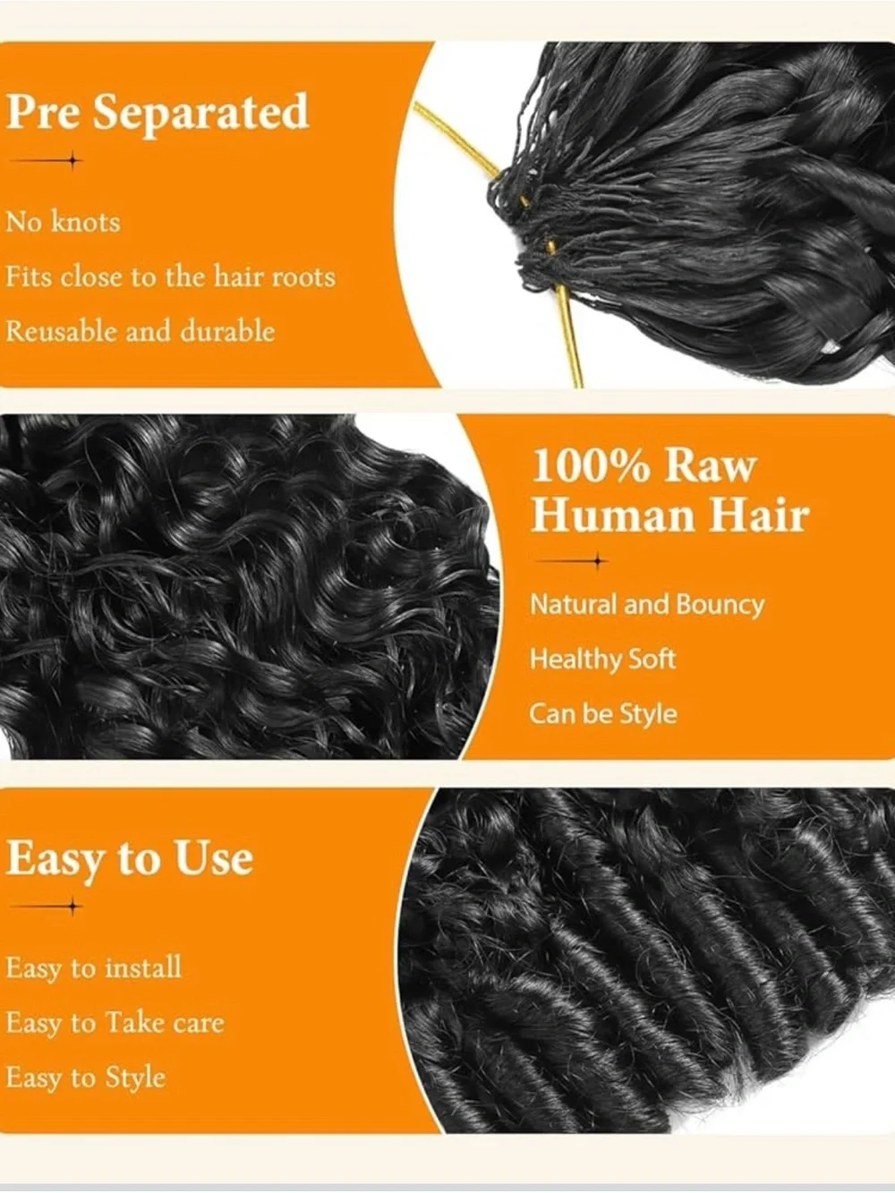 Human crochet hair for women 16 inch feather human hair Burmese curly crochet